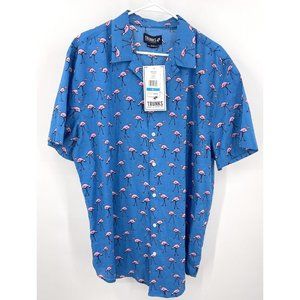Trunks Surf & Swim CO. XL Tommy Shirt Flamingo Print Marine Blue NWT